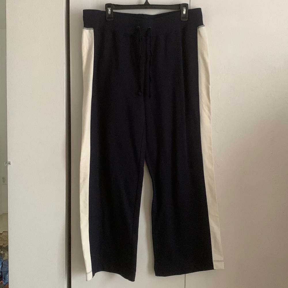J Crew Navy and White Lounge Pants Sweatpants XL